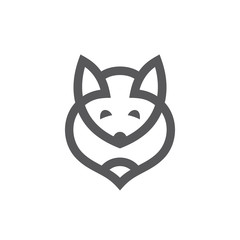 Fototapeta premium Fox abstract sign