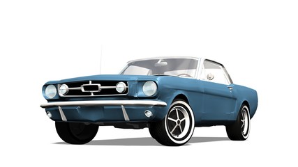 Obraz na płótnie Canvas blue Classical Sports Car