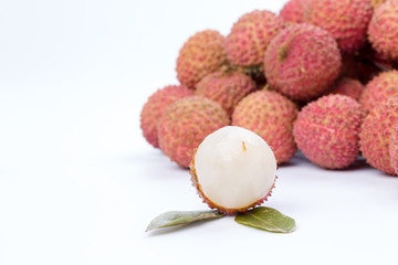 litchi with white background