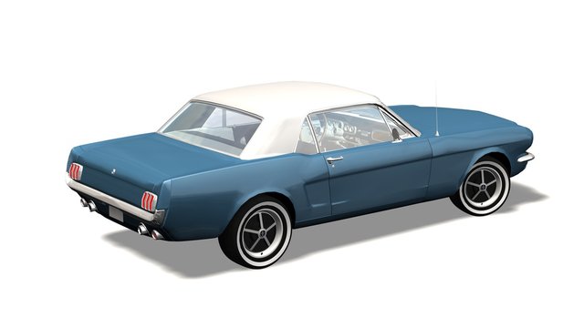 Fototapeta blue Classical Sports Car