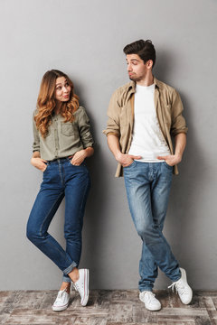 Full length portrait of a cute young couple