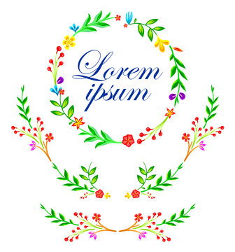 Flower Elements Vector set