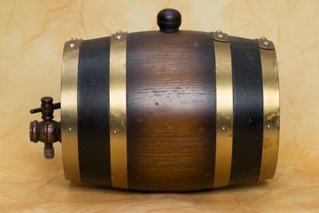 Old wine oak barrel