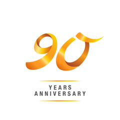 90 years golden anniversary celebration logo , isolated on white background