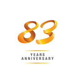 83 years golden anniversary celebration logo , isolated on white background