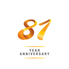 81 years golden anniversary celebration logo , isolated on white background