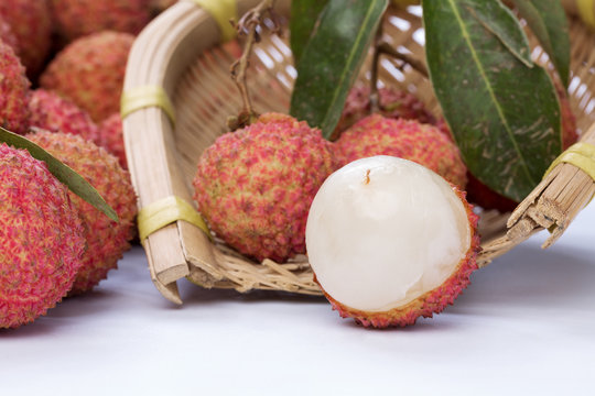 Litchi With White Background