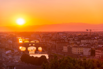 Italy Florence Tuscany Summer Sundown