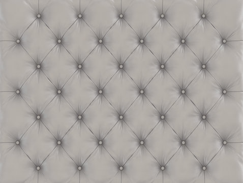 A gray capitone leather