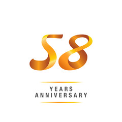 58 years golden anniversary celebration logo , isolated on white background