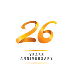 26 years golden anniversary celebration logo , isolated on white background