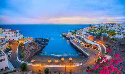Seascape and Santiago beach at dusk in summertime in Tenerife © cristianbalate