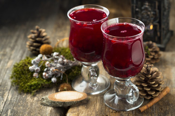Homemade warming berry drink