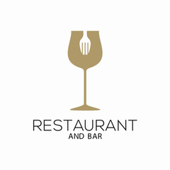 Spoon and Glass Logo Design For Restaurant Logo