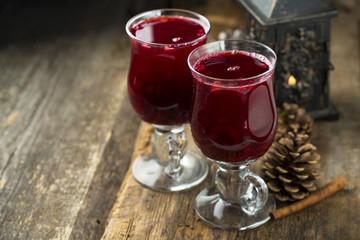 Homemade warming berry drink