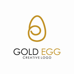 Fototapeta premium Luxury Egg Logo Design Concept