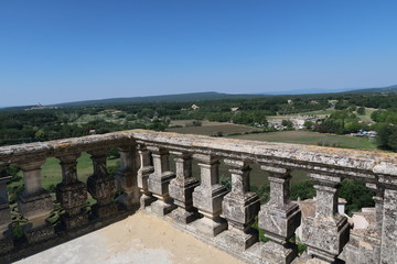 The village of Grignan and its surrounding area