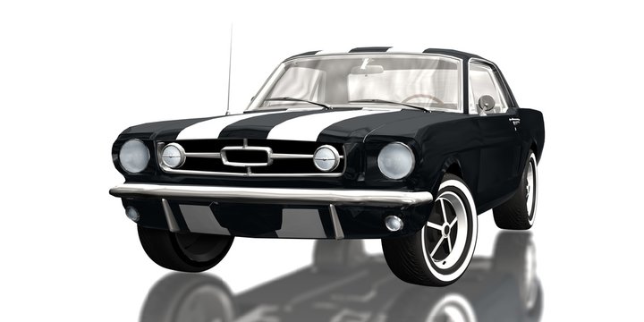 Fototapeta black Classical Sports Car