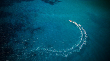 Aerial view of speed boat © Jag_cz
