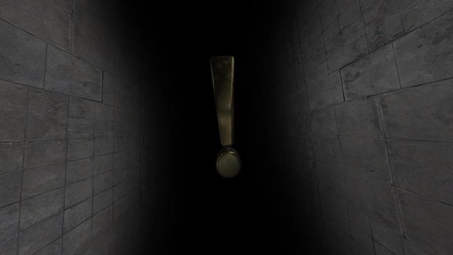 The exclamation point. Attention. Mysterious exclamation mark. 58