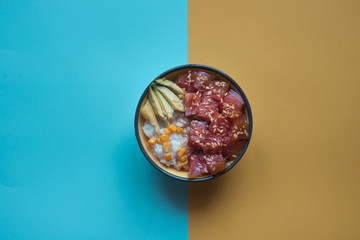 Poke bowl two background