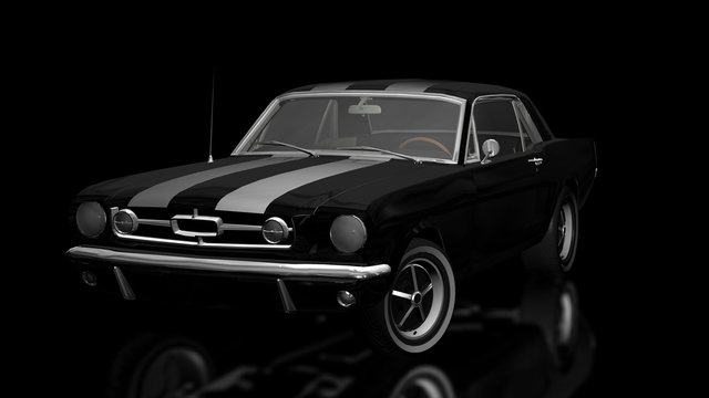 Fototapeta black Classical Sports Car