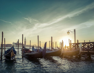 Fototapeta na wymiar Beautiful Venice view under sunlight.
