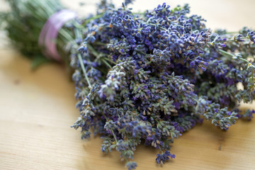 Bouquet of lavender in closeup