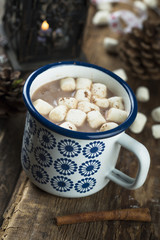 Cocoa drink with marshmallow