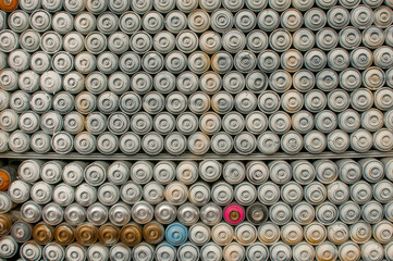 Mosaic of painting bottles 