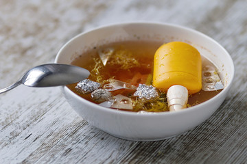 The next sea products: plastic food