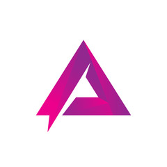 abstract triangle line logo