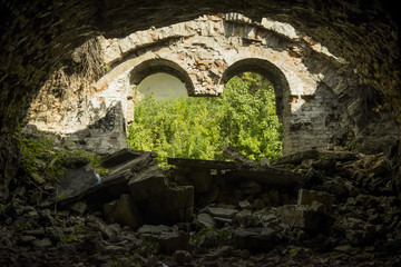 overgrown ruins of the old city