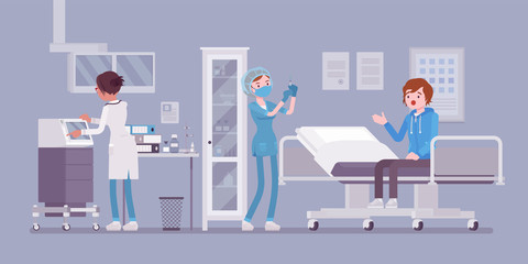 Medical procedures in doctors office