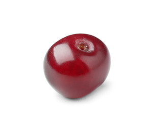 Ripe cherry on white background