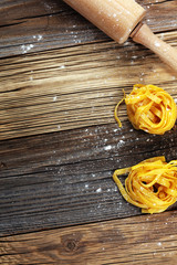 pasta on rustic background. Diet and food concept