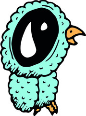 Hand Drawn Doodle Sketch Vector of a Bird Chick