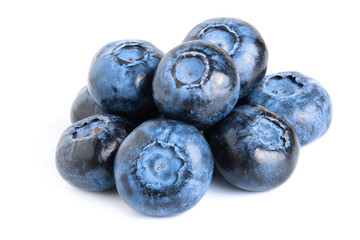 fresh ripe blueberry isolated on white background