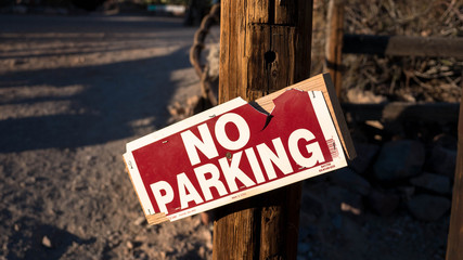 No parking sign