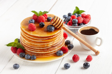 American blueberry pancakes