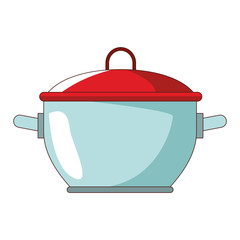 Steel pot isolated vector illustration graphic design