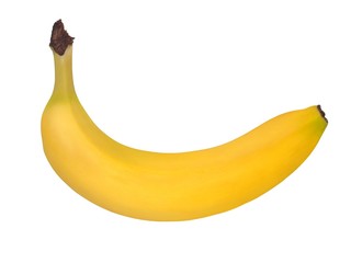 Banana on white
