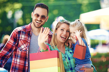 Happy Family in Shopping