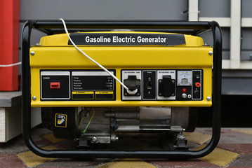 gasoline electric generator - obrazy, fototapety, plakaty