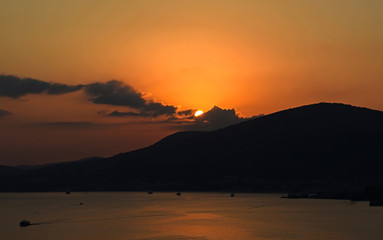 Sunset over the Mediterranean sea in Croatia