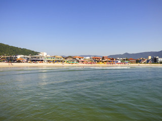 Naklejka na ściany i meble A view of Barra da Lagoa beach in Florianopolis, Brazil