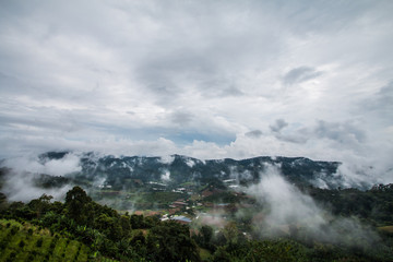 mountain in rainy season