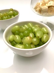 Fresh green grapes