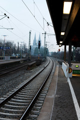 Empty Railway station Cologne