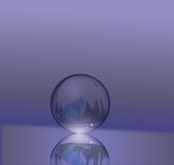 cristal ball 3d vector illustration